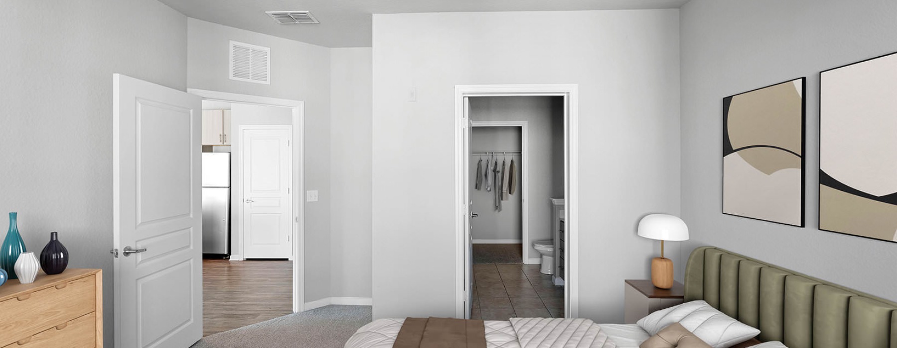 bedroom with private bathroom